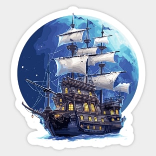 Pirate Ship Voyage Beauty Nature Ocean Discovery Sticker